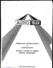 Audio Telex SA250B Operating Instructions