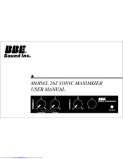 Bbe Sonic Maximizer 262 User Manual