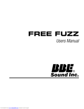 BBE FEE FUZZ User Manual