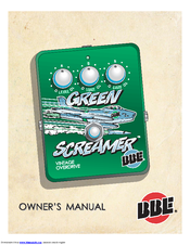 BBE GREEN SCREAMER Manual