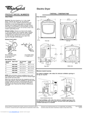 Whirlpool WED7990X Product Dimensions