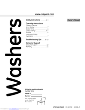 Hotpoint VLSR1090GWW - 3.2 cu. Ft. Washer Owner's Manual