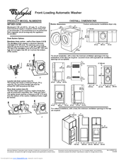 Whirlpool WFW9150W Series Product Dimensions