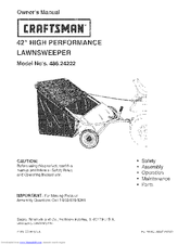 Craftsman 24222 - 42 in. High Speed Sweeper Owner's Manual