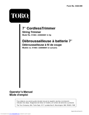 Toro 51460 - Cordless Trimmer Operator's Manual