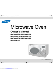 Samsung MW880RSA Owner's Manual