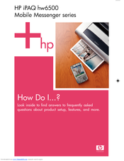 Hp Hw6510 - iPAQ Mobile Messenger Smartphone 55 MB Manual