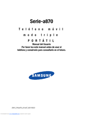 Samsung a870 series Manual Del Usuario