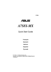 Asus Motherboard A7S8X-MX Guía De Inicio Rápido