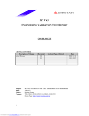 Biostar M7VKF Engineering Validation Test Report