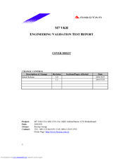 Biostar M7 VKH Engineering Validation Test Report