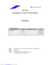 Biostar M7 VKQ Engineering Validation Test Report