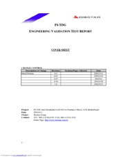 Biostar P4 TDG Engineering Validation Test Report