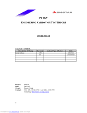 Biostar P4 TGV Engineering Validation Test Report