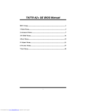 Biostar TA770 A2 Bios Setup Manual