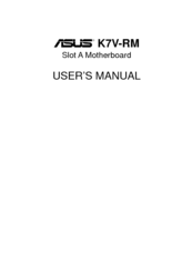 Asus K7V-RM User Manual