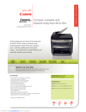 Canon I-sensys mf4370dn Brochure & Specs