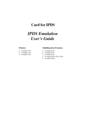 Lexmark Card for IPDS User Manual