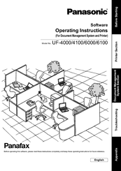 Panasonic UF 4000 - Laser Fax B/W Software Instruction Manual