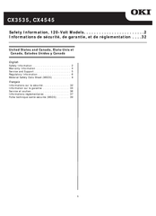 Oki CX4545 Safety Information Manual