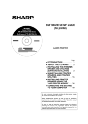 Sharp AR-351 Series Software Setup Manual