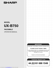 Sharp UX-B750 Inkjet Fax