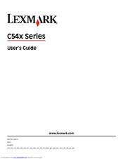 Lexmark C544 User Manual