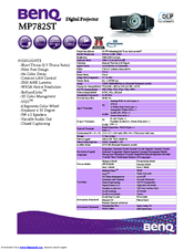 BenQ MP782 ST Specifications