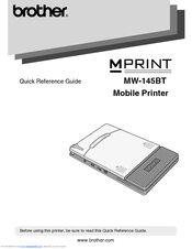 Brother Mprint MW-145BT Quick Reference Manual