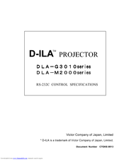 JVC DLA-M2000SC - 2000 Lumen Projector Less Lens Manual
