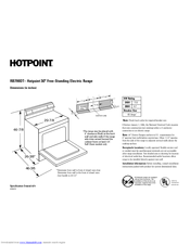 Hotpoint RB790DT Dimension Manual