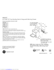 GE Profile PB920STSS Dimensions And Installation Information