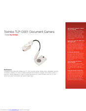 Toshiba TLP-C001U Specification Sheet