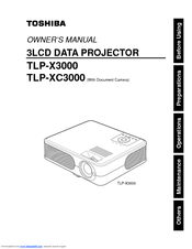 Toshiba X3000AU - XGA LCD Projector Owner's Manual