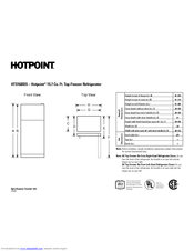 Hotpoint HTS16BBS Dimension Manual