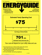 Sub-Zero BI-42SD/O Energy Manual