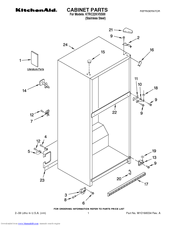 KitchenAid KTRC22KVSS - 21.7 cu. Ft. Top-Freezer Refrigerator Parts List