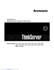 Lenovo ThinkServer
RD210 Warranty And Support Information