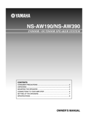 Yamaha NS-AW390BL Owner's Manual