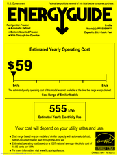 GE Profile PFSS9SKY Series Energy Manual