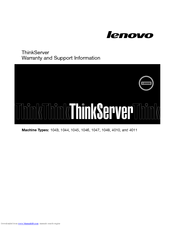Lenovo ThinkServer RD230 1046 Warranty And Support Information