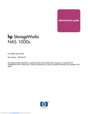 HP StorageWorks S1000 - NAS Administration Manual