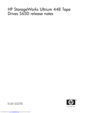 HP DW017B - StorageWorks Ultrium 448 Tape Drive Release Note