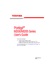 Toshiba Portege M205 User Manual