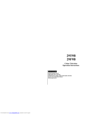 Haier 29F9B Operation Instructions Manual