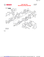 Bosch 114-RS5 - Reciprocating Saws With Carrying Case Parts List