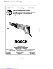 Bosch 114-RS5 - Reciprocating Saws With Carrying Case Operating/Safety Instructions Manual