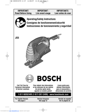 Bosch 120V - JS5 Jig Saw Tool Operating/Safety Instructions Manual