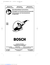 Bosch 1365 - 14 Cut-Off Saw Operating/Safety Instructions Manual