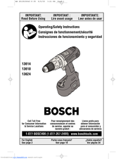 Bosch 13618 Operating/Safety Instructions Manual